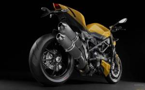 Обои черно желтый спортивный мотоцикл Ducati Testastret на рабочий стол