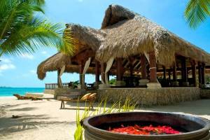Обои отдых, Багамские острова, бунгало, пляж, пальмы на рабочий стол