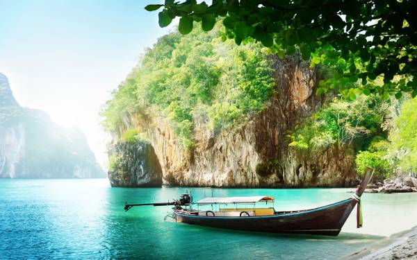 Таиланд, Пхукет, отдых, лето, природа, лодка обои для рабочего стола