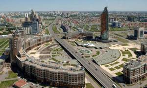 Обои центр, вид на город Астана, столица, Казахстан на рабочий стол