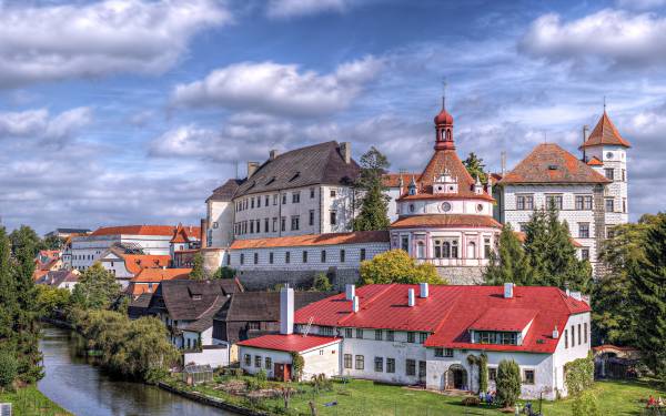 Чехия, замок, дома, здания, архитектура обои для рабочего стола