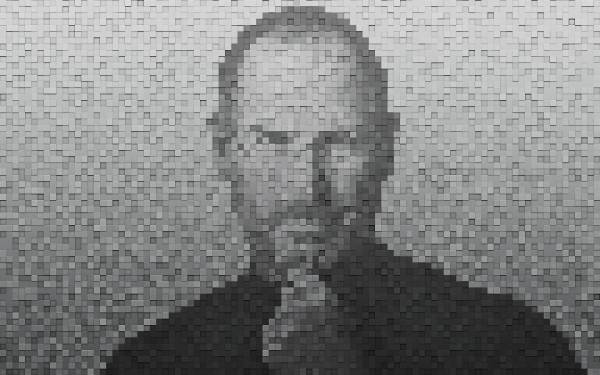 Стив Джобс портрет пиксели обои для рабочего стола