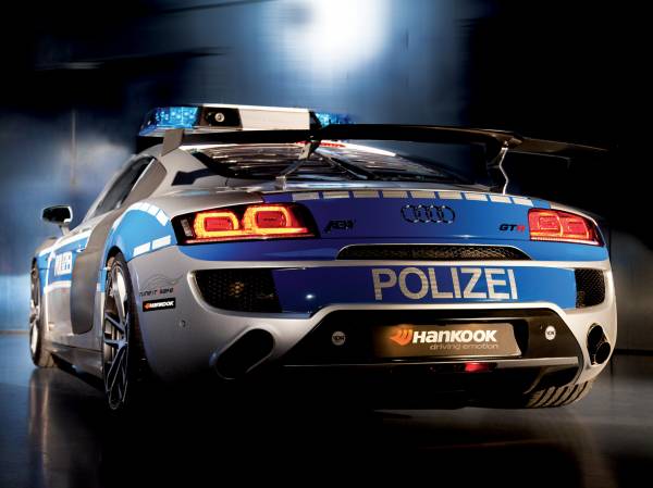 Audi R8 GTR полицейская машина обои для рабочего стола