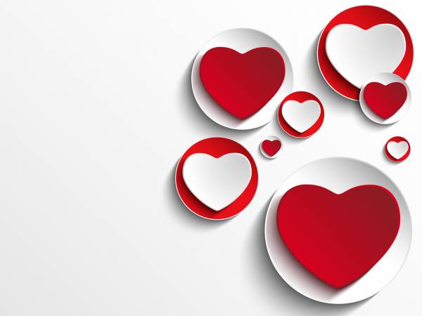 сердечки картинки, красные, белые, сердца обои для рабочего стола