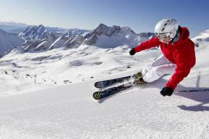 Обои горнолыжник, лыжи, спорт экстрим, горы, снег, зима на рабочий стол