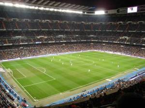 Обои Real Madrid футбол футбольное поле вид с трибуны на рабочий стол
