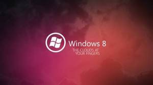 Обои логотип windows 8 на фоне облаков на рабочий стол