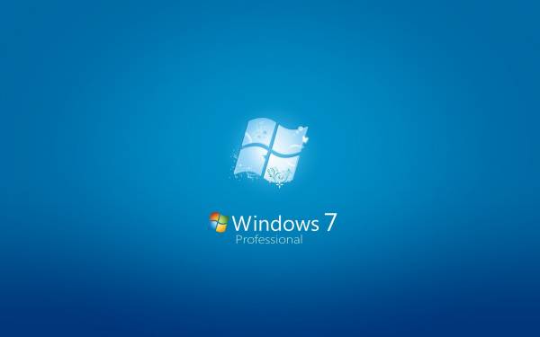 стильная заставка windows 7 на голубом фоне обои для рабочего стола