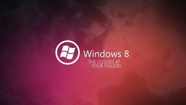 логотип windows 8 на фоне облаков обои для рабочего стола
