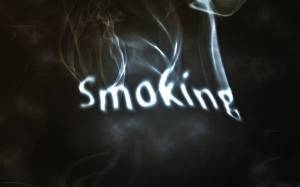 Обои Smoking надпись из дыма на рабочий стол
