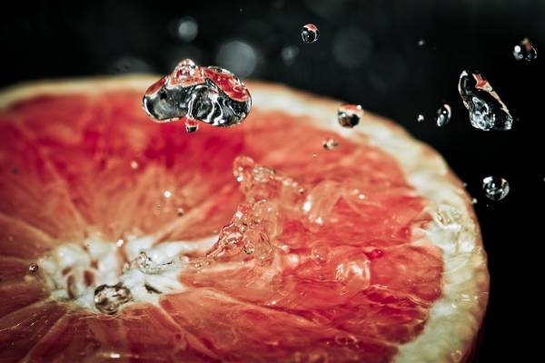 цитрус Грейпфрут сок капли вода макро обои для рабочего стола