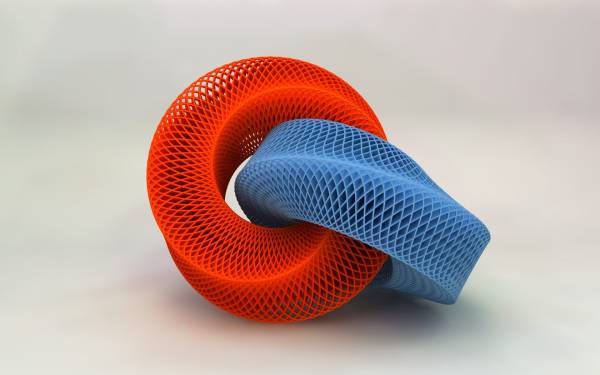 переплетенные кольца 3D изображение замкнутый круг обои для рабочего стола
