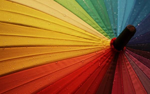 зонт, зонтик, разноцветный, капли, макро обои для рабочего стола